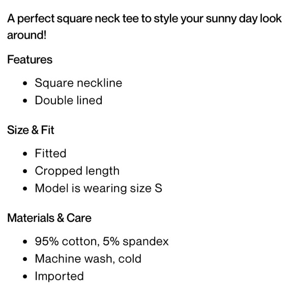 Garage Portia Square Neckline Tee, black M - Picture 7 of 8